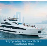 Relaxing near the sea to reduce stress