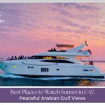 Golden sunset over Arabian landscape