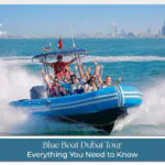 tourists enjoying Blue Boat ride near Dubai Marina