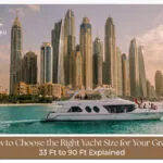 People enjoying different size of yachts Dubai
